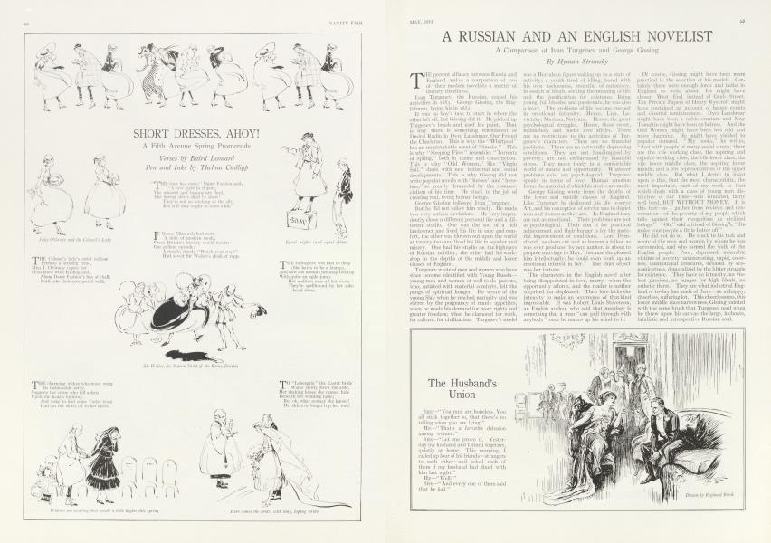A RUSSIAN AND AN ENGLISH NOVELIST Vanity Fair May 1915 A RUSSIAN AND AN ENGLISH NOVELIST Vanity Fair May 1915