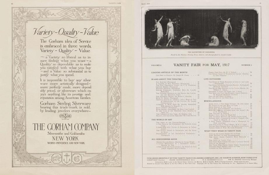 VANITY FAIR FOR MAY, 1917 | Vanity Fair | May 1917