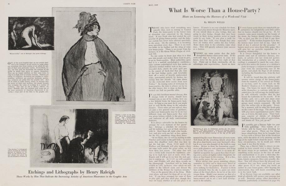 What Is Worse Than a House-Party? | Vanity Fair | May 1919