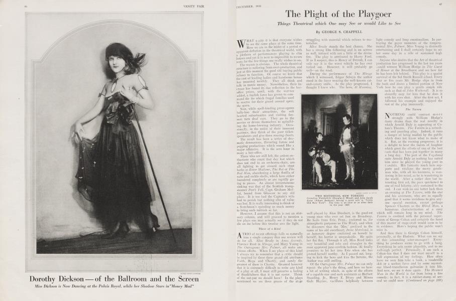 The Plight of the Playgoer | Vanity Fair | December 1920