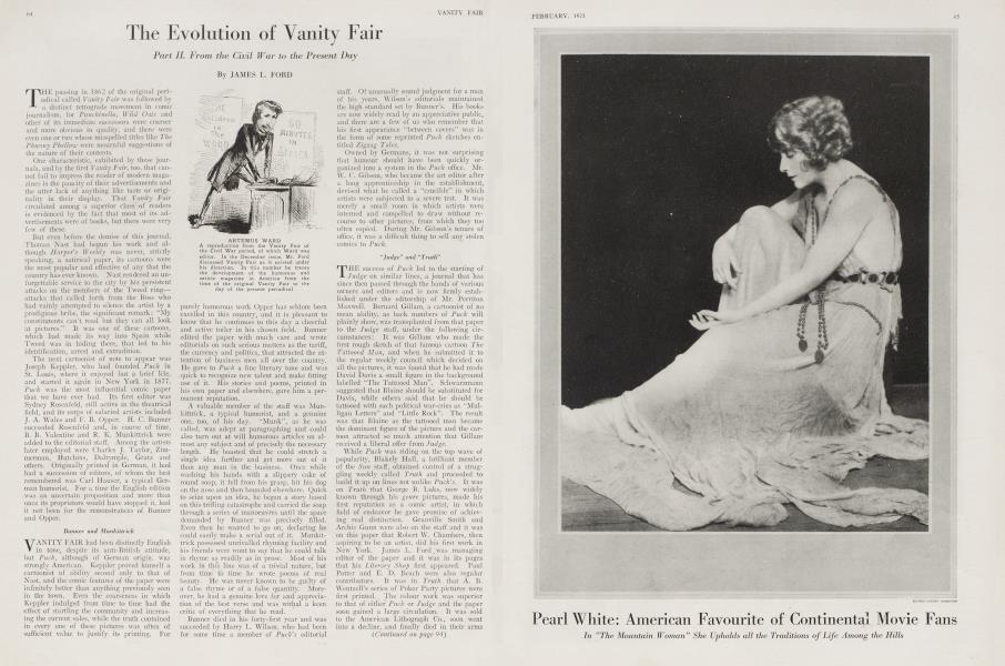 The Evolution of Vanity Fair | Vanity Fair | February 1921
