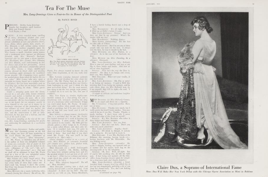 Tea For The Muse | Vanity Fair | January 1922