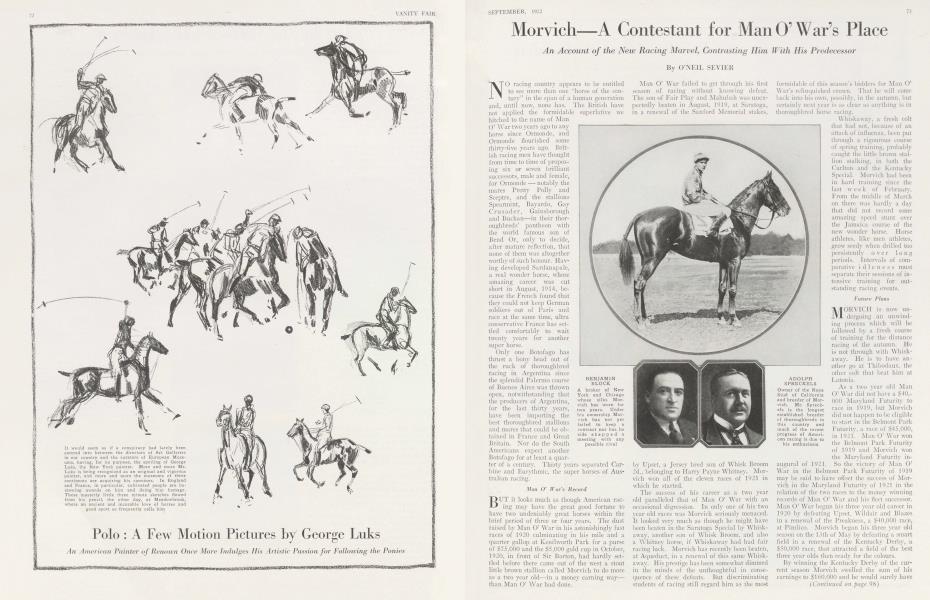 Morvich—A Contestant for Man O'War's Place