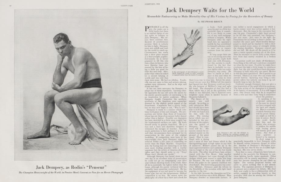 Jack Dempsey Waits for the World
