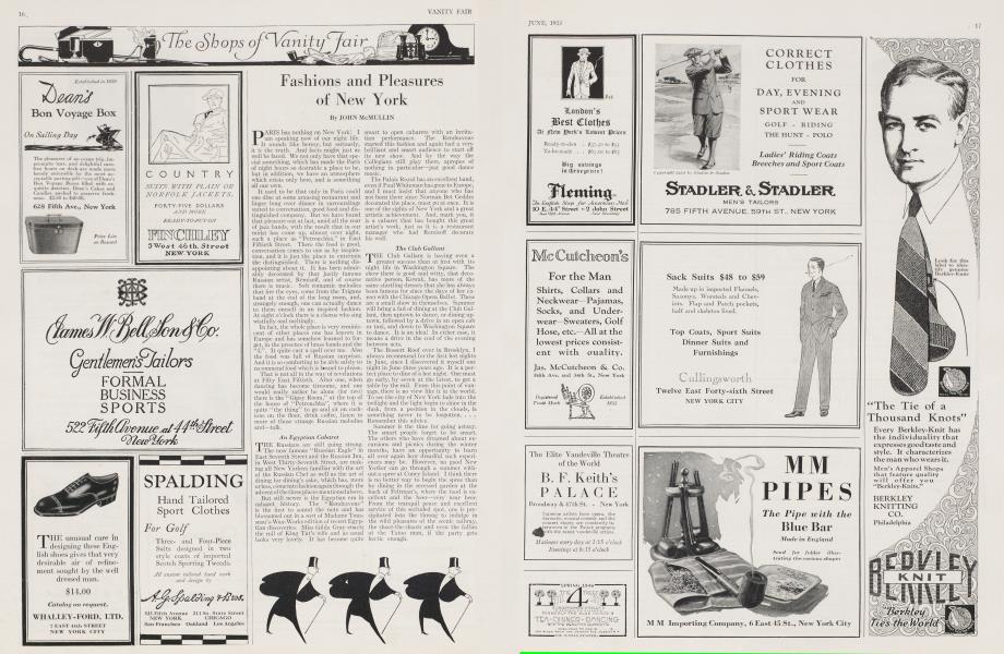 Fashions and Pleasures of New York