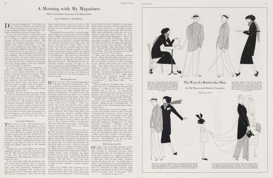 A Morning with My Magazines | Vanity Fair | June 1923