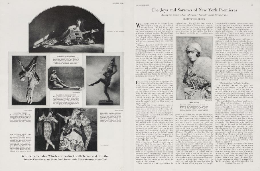 The Joys and Sorrows of New York Premières | Vanity Fair | December 1923