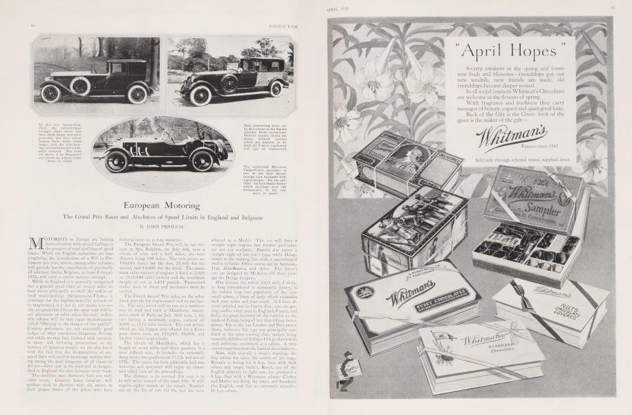 European Motoring | Vanity Fair | April 1925