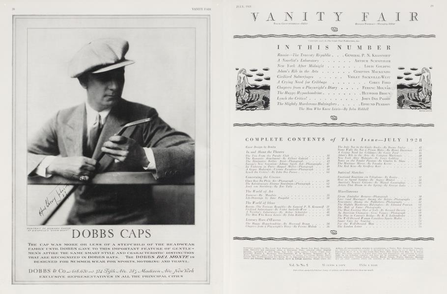 COMPLETE CONTENTS of This Issue— JULY 1928