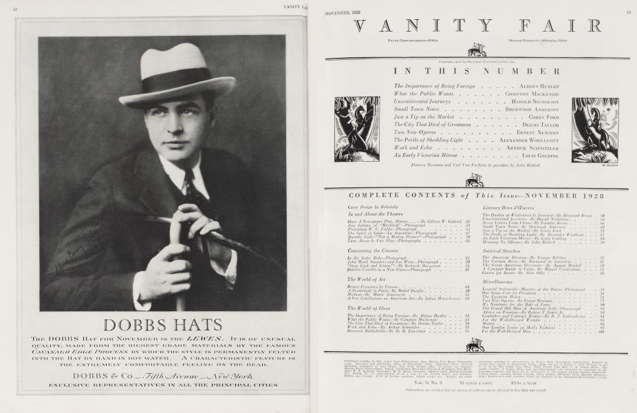 COMPLETE CONTENTS of This Issue—NOVEMBER 1928
