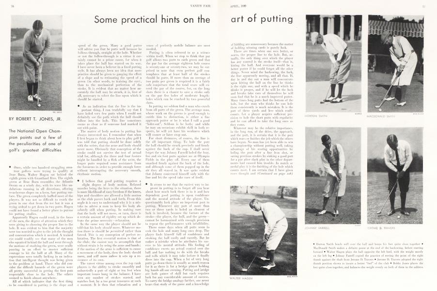 Some practical hints on the art of putting