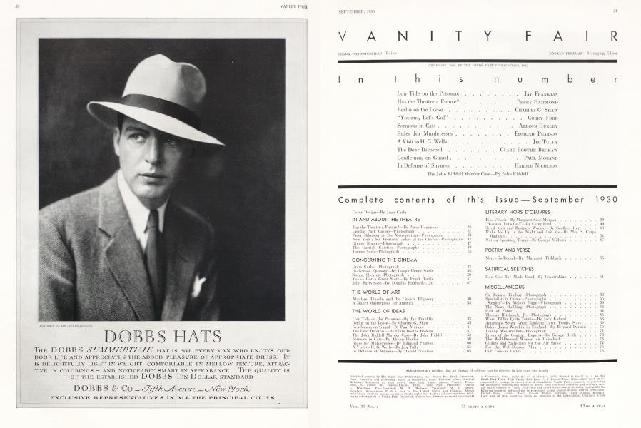 Complete contents this issue — September 1930
