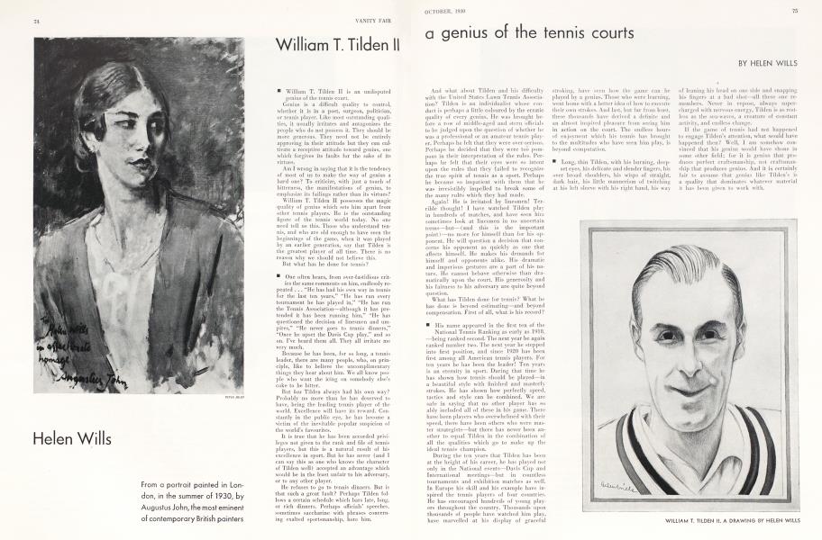 William T. Tilden II a genius of the tennis courts