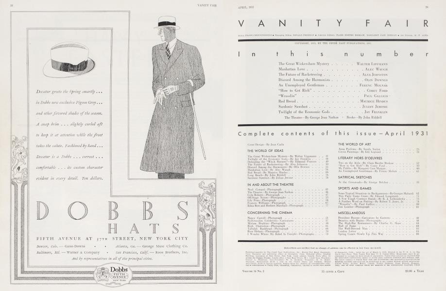 Complete contents of this issue—April 1931