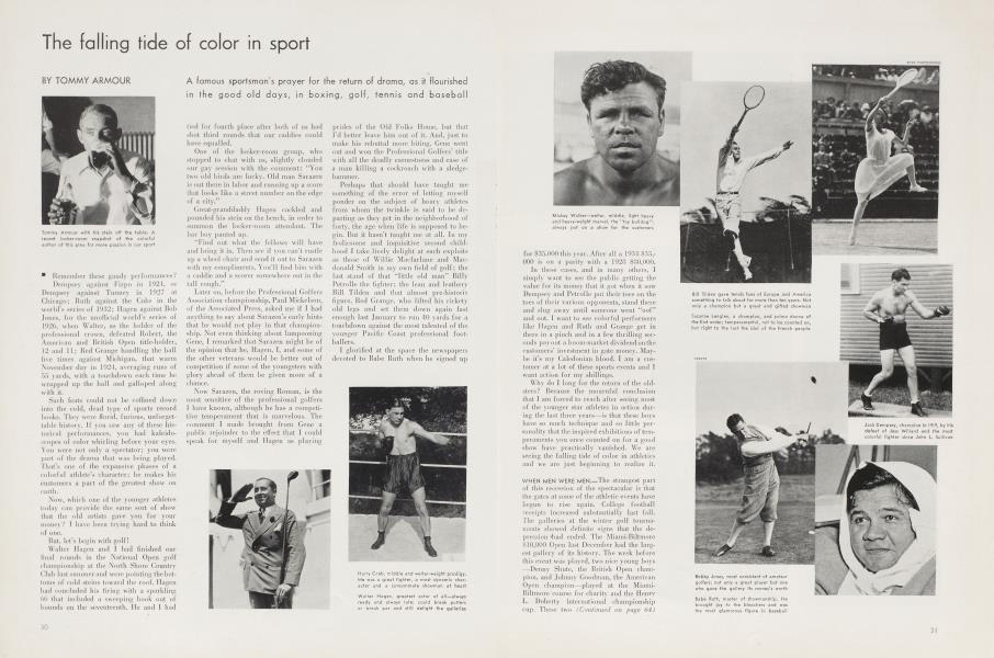 The falling tide of color in sport