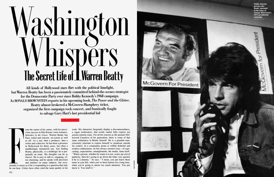 Washington Whispers The Secret Life of Warren Beatty