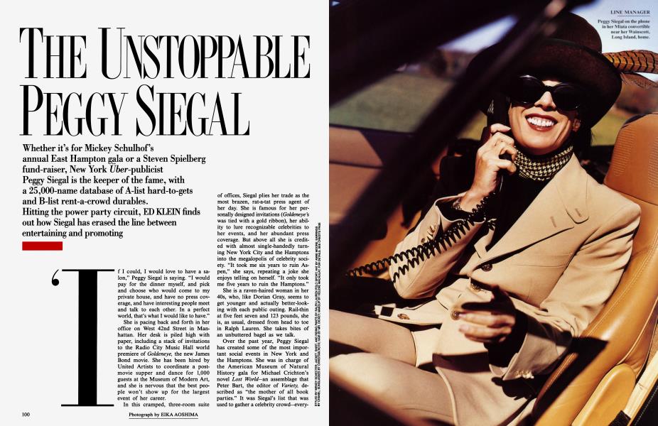 THE UNSTOPPABLE PEGGY SIEGAL