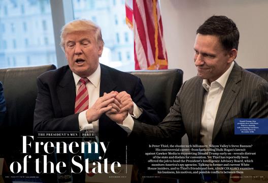 THE PRESIDENT’S MEN PART I:  Frenemy of the State - November | Vanity Fair