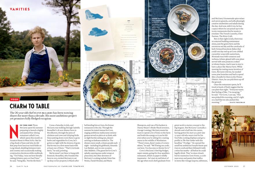 FOOD: CHARM TO TABLE