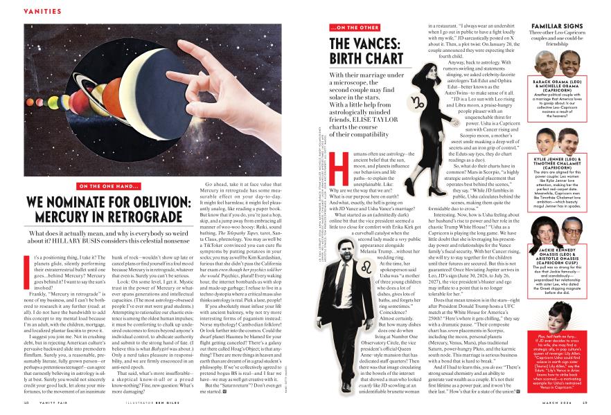 ON THE ONE HAND... WE NOMINATE FOR OBLIVION: MERCURY IN RETROGRADE